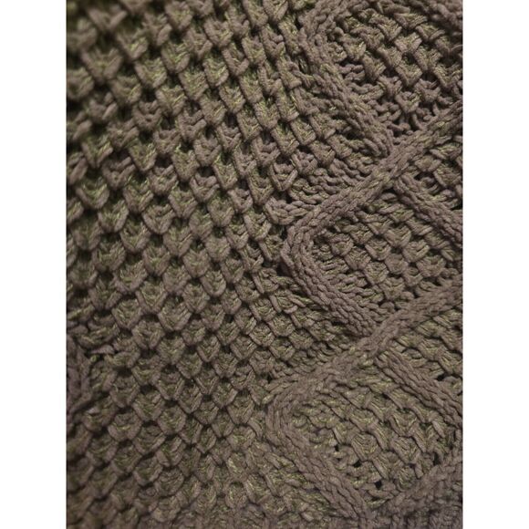 NWT Mason‎ & Belle Olive Cable Knit Pom Pom Sweater Women's size XXL - Picture 6 of 9